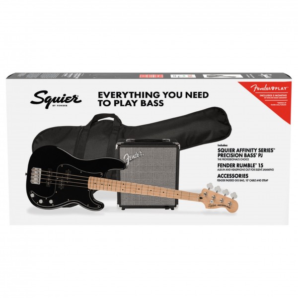 Squier Affinity Precision Bass PJ Pack, Black