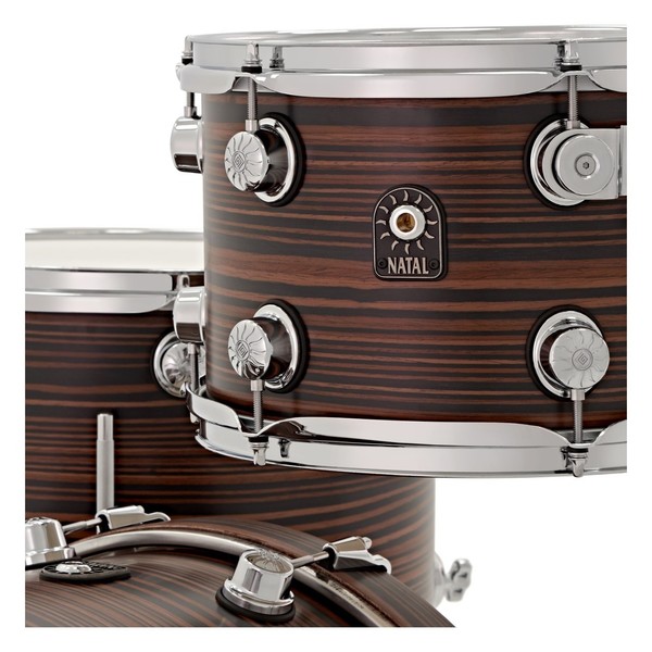 Natal Caf�� Racer 18" 3pc Shell Pack, Ebony Pinstripe Veneer