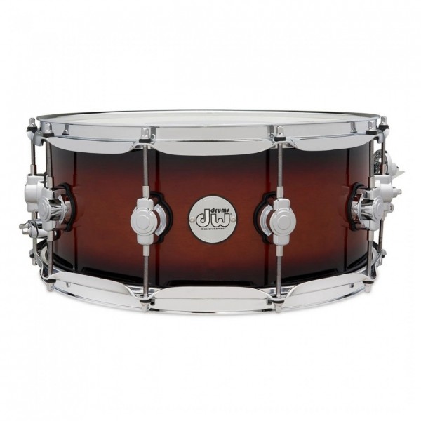 DW Design Series 14" x 6" Snare Drum, Tobacco Burst & Case