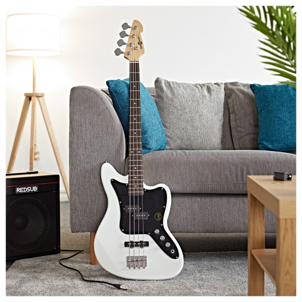 Seattle Bass Guitar by Gear4music, White