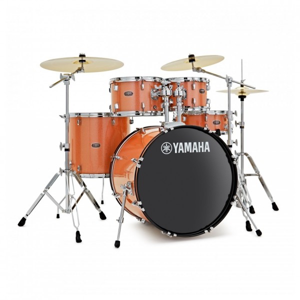 Yamaha Rydeen 20" Drum Kit w/Cymbals, Orange Sparkle