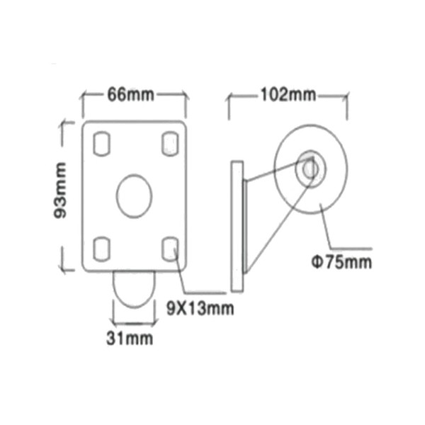Swivel Castor by Gear4music, 100mm