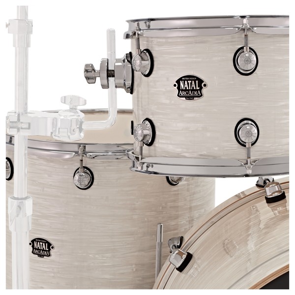 Natal Arcadia Birch 5pc 22" Limited Edition Shell Pack, White Swirl