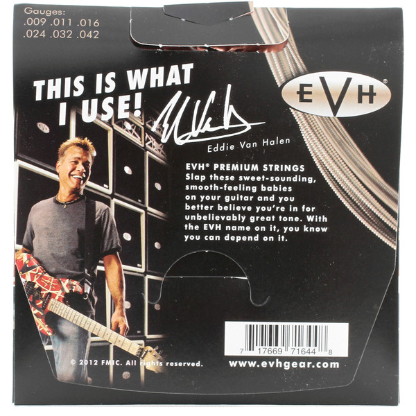 EVH Premium Nickel Electric Guitar Strings, 9 - 42 Gauge