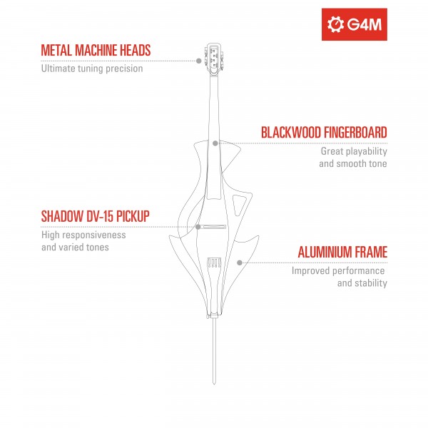 G4M Solus Electric Cello, Aurora Sunrise