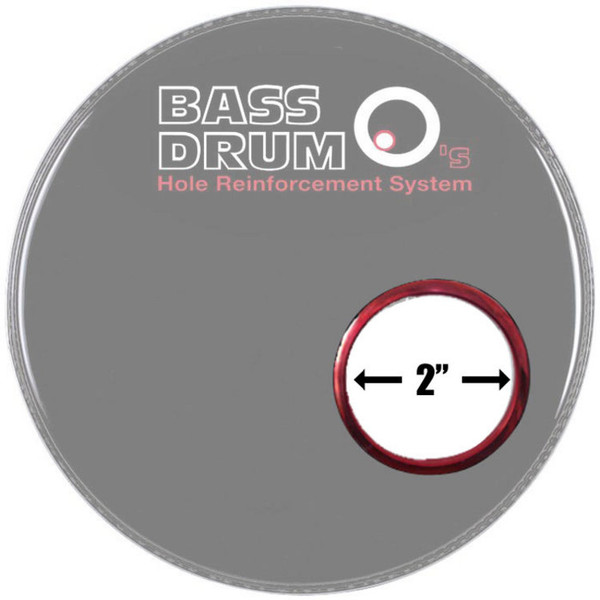Bass Drum O's 2" Sound Hole Rings, Red