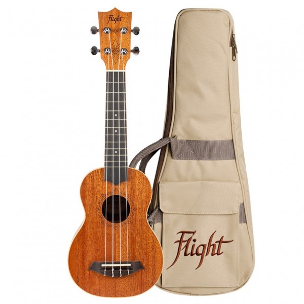 Flight DUS321 Soprano Ukulele, Mahogany