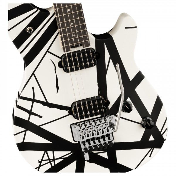 EVH Striped Series Wolfgang Special, Black and White Satin