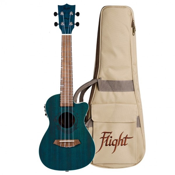 Flight DUC380 Electro Concert Ukulele, Topaz