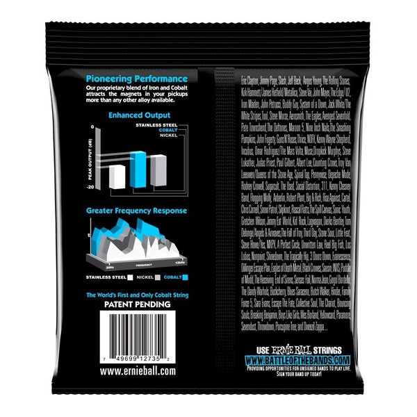 Ernie Ball Extra Slinky 2735 Cobalt Bass Guitar Strings 40-95