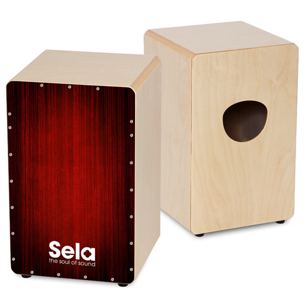 Sela Varios Pre Assembled Cajon with Removable Snare System, Red