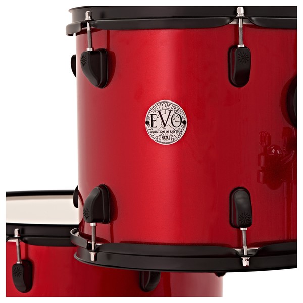 Natal EVO 22" US Fusion Drum Kit with Hardware & Cymbals, Red