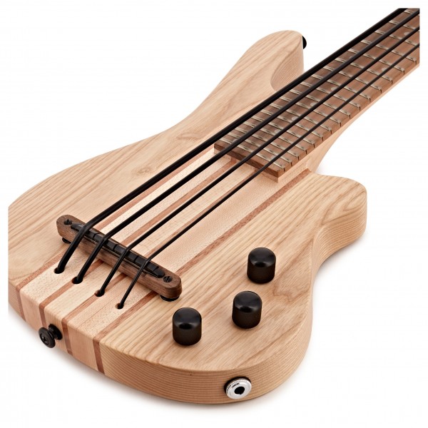 Mahalo Solid Electric Bass Ukulele, Natural