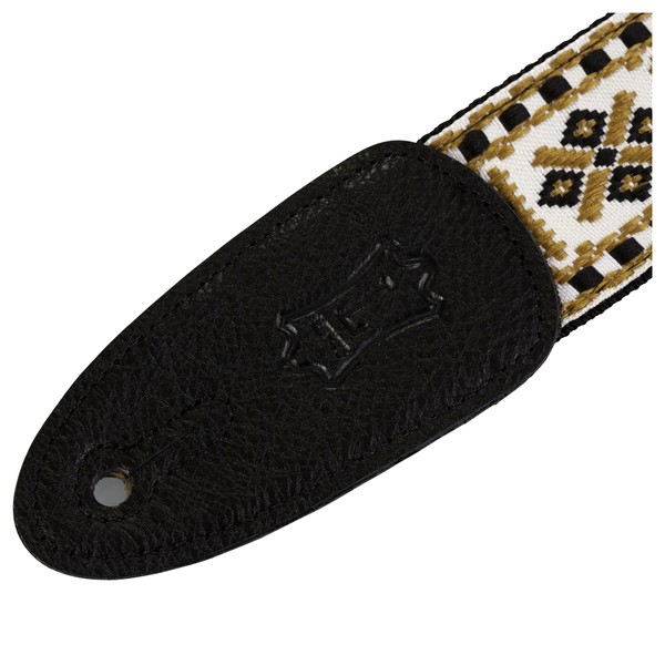 Levy's M8HT-07 2" Hootenanny Guitar Strap, Gold & White