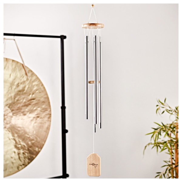 Gear4music Life 5 Note Wind Chime, Silver