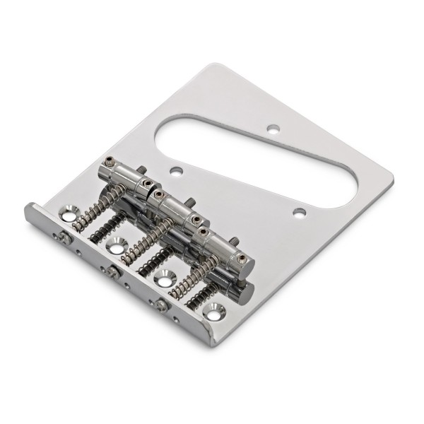Guitarworks 3-Saddle Guitar Bridge Left Handed, Chrome