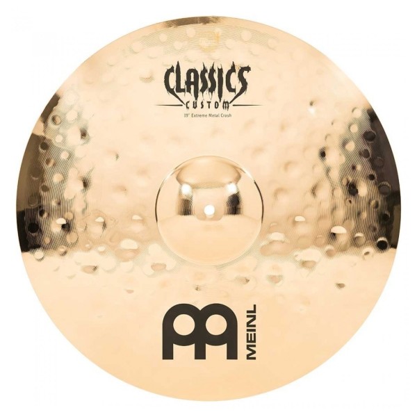 Meinl Classics Custom Extreme Metal 19" Crash Cymbal & Gear4music Boom Arm Stand, Black