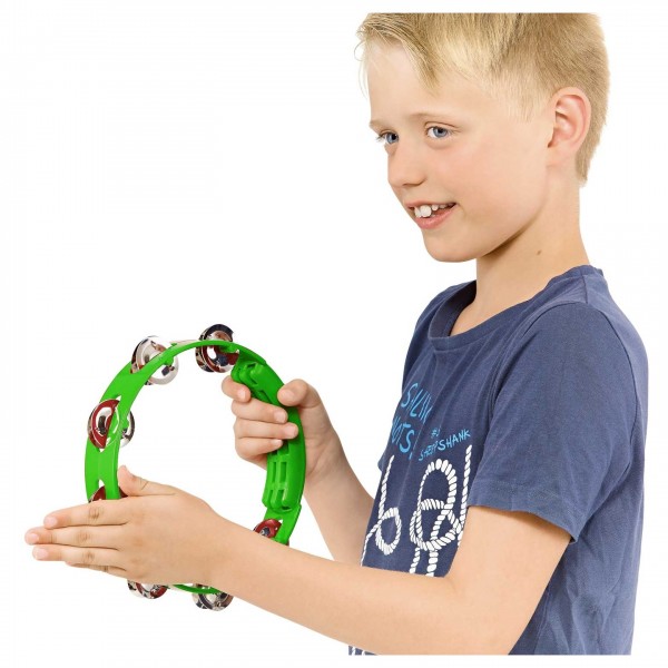 Nino by Meinl 8" ABS Tambourine, 1 row, Grass Green