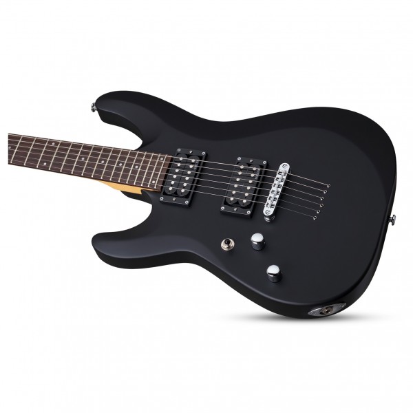 Schecter C-6 Deluxe Left Handed Electric Guitar, Satin Black