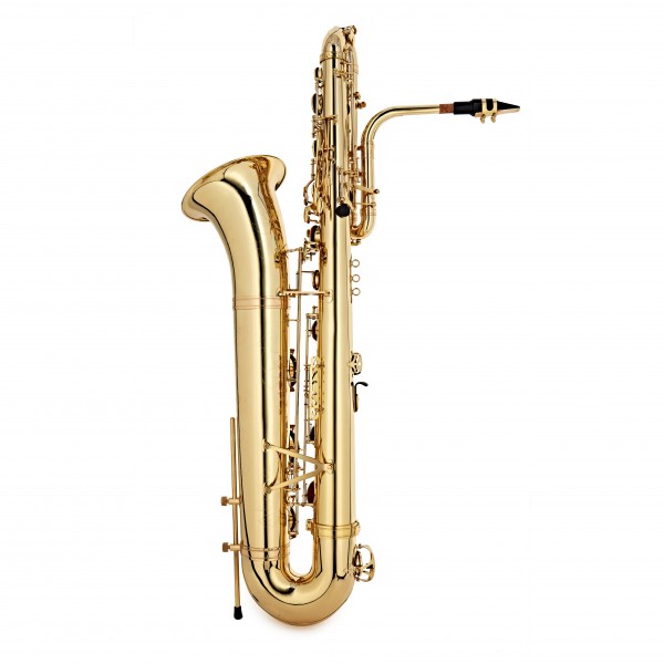Rosedale Professional Bass Saxophone by Gear4music, Gold