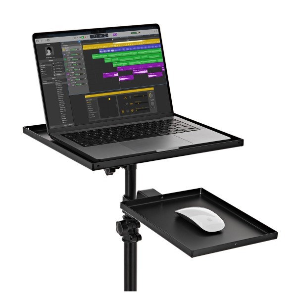 Adjustable Laptop Stand with Mouse Shelf by Gear4music