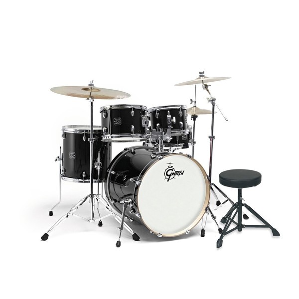 Gretsch Energy 20" Drum Kit Starter Pack w/Pads and Sticks, Black