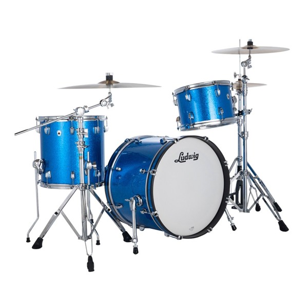 Ludwig Neusonic 20" Downbeat 3pc Shell Pack, Blue Super Sparkle