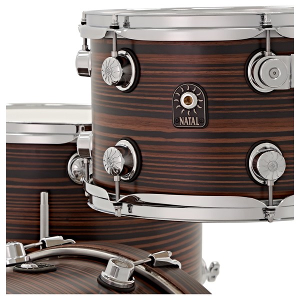 Natal Caf�� Racer 22" 4pc Shell Pack, Ebony Pinstripe Veneer