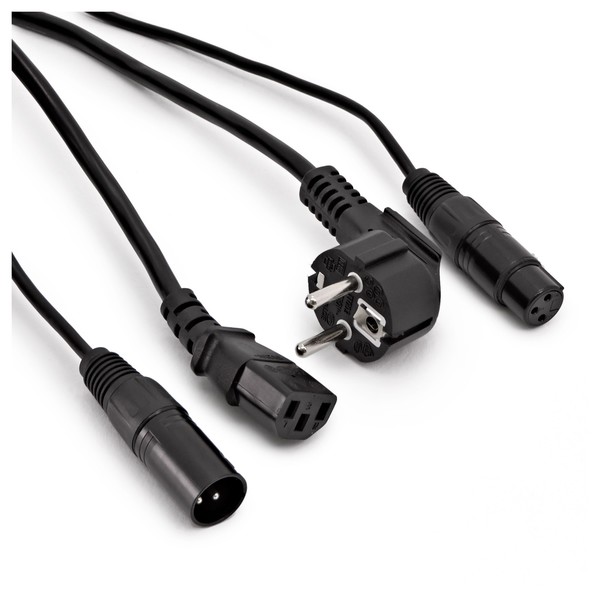 XLR and EU IEC Combination Cable by Gear4music, 5m