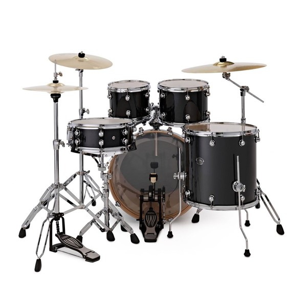 Natal Arcadia Poplar 22" Drum Kit w/ Cymbals, Black Sparkle