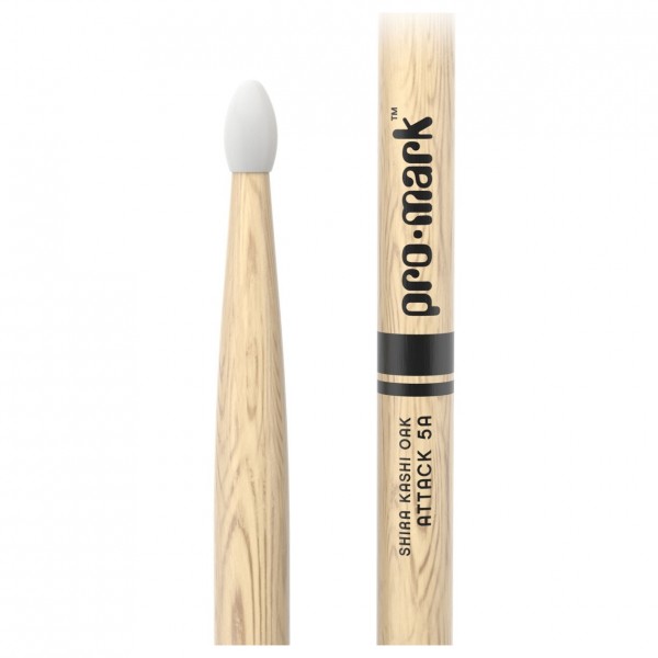Promark Classic Attack 5A Shira Kashi Oak Drumsticks, Nylon Tip