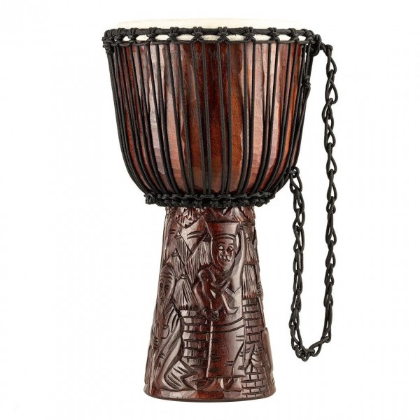 Meinl Professional African Style 10 inch Djembe, Village Carving