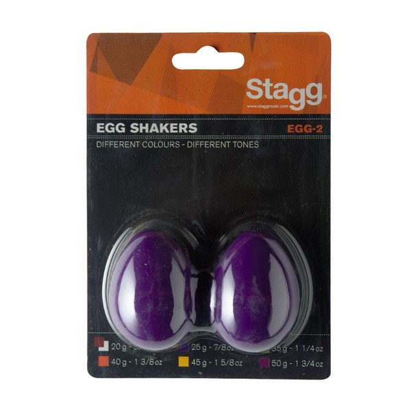 Stagg Plastic Egg Shakers, Purple