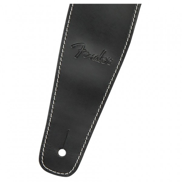 Fender Broken-In Leather Strap, Black, 2.5"