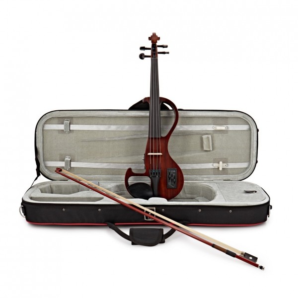 Hidersine HEV3 Electric Violin Bundle, Zebrawood Finish
