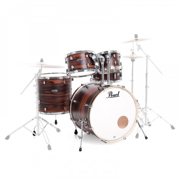 Pearl Decade Maple 22" Am Fusion Drum Kit w/Hardware, Matte Dark Walnut