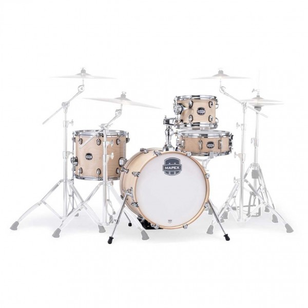 Mapex Mars Maple 18" 4pc Bop Shell Pack w/Bag Set, Natural Satin