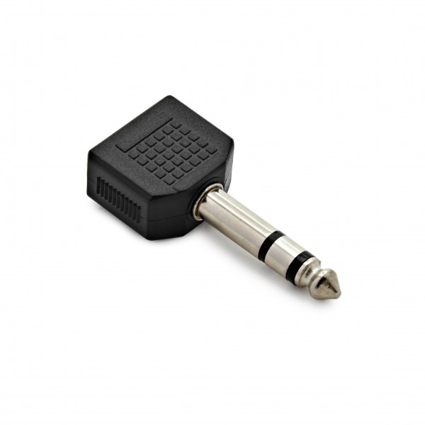 6.35mm Stereo Male/2x3.5mm Stereo Female Adaptor