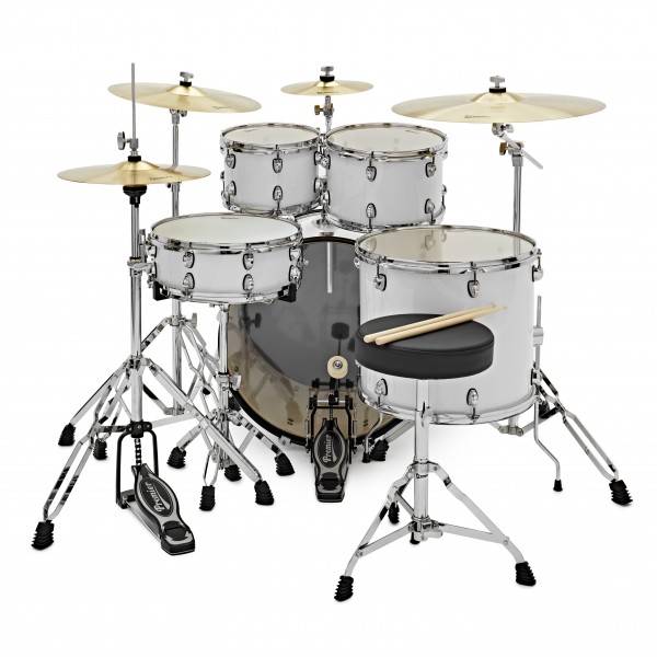 Premier Revolution 22" 5pc Drum Kit Bundle, White