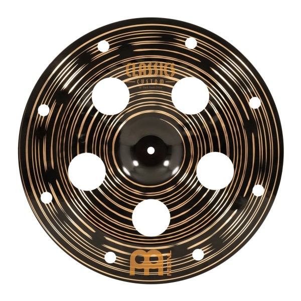 Meinl 18" Classics Custom Dark Trash China Cymbal & Gear4music Boom Arm Stand, Black