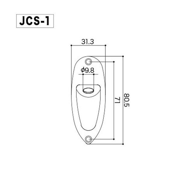 Gotoh JCS-1 Relic Boat Shaped Jack Plate, Aged Chrome