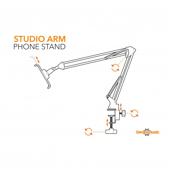Studio Arm Smartphone Holder by Gear4music