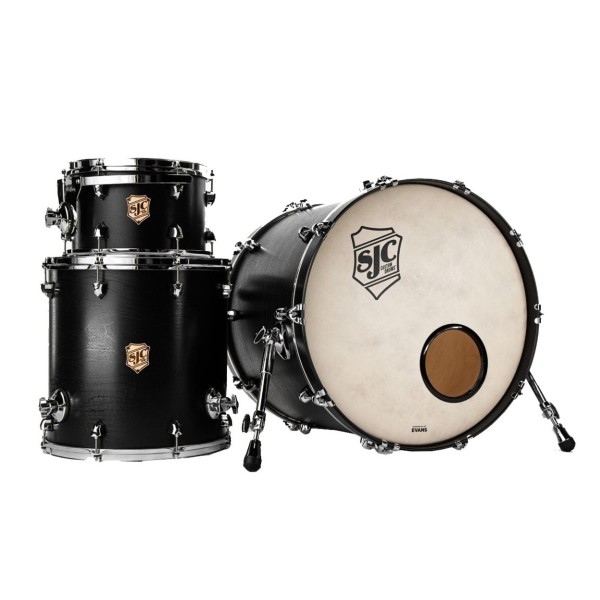 SJC Drums Tour Series 4pc Shell Pack, Matte Black