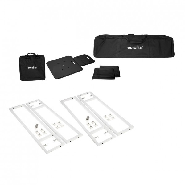 Eurolite Adjustable Stage Stands with Cover and Bag, Black