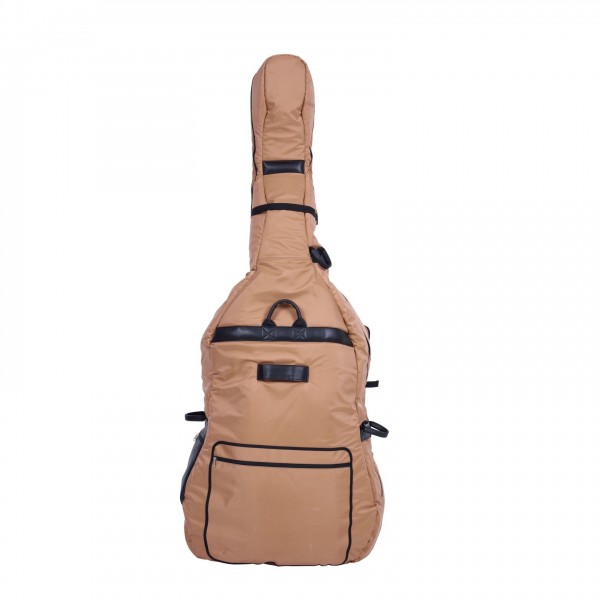 BAM PERF1104S Performance Double Bass Gigbag, 1/2 Size, Caramel