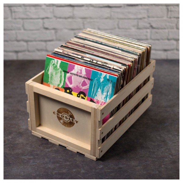 Crosley Record Storage Crate, Natural