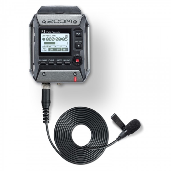 Zoom F1-LP Field Recorder with Lavalier Microphone