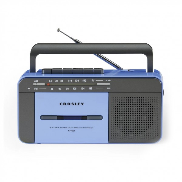 Crosley CT102 Cassette Player, Blue/Grey