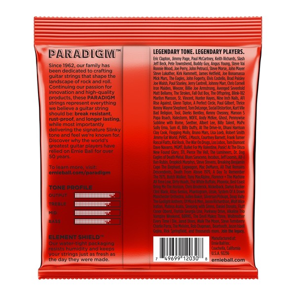 Ernie Ball 2030 Paradigm Skinny Top Heavy Bottom 7-String, 10-62