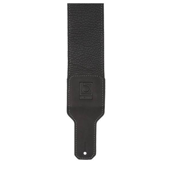 Boss 3" Black Premium Leather Guitar Strap